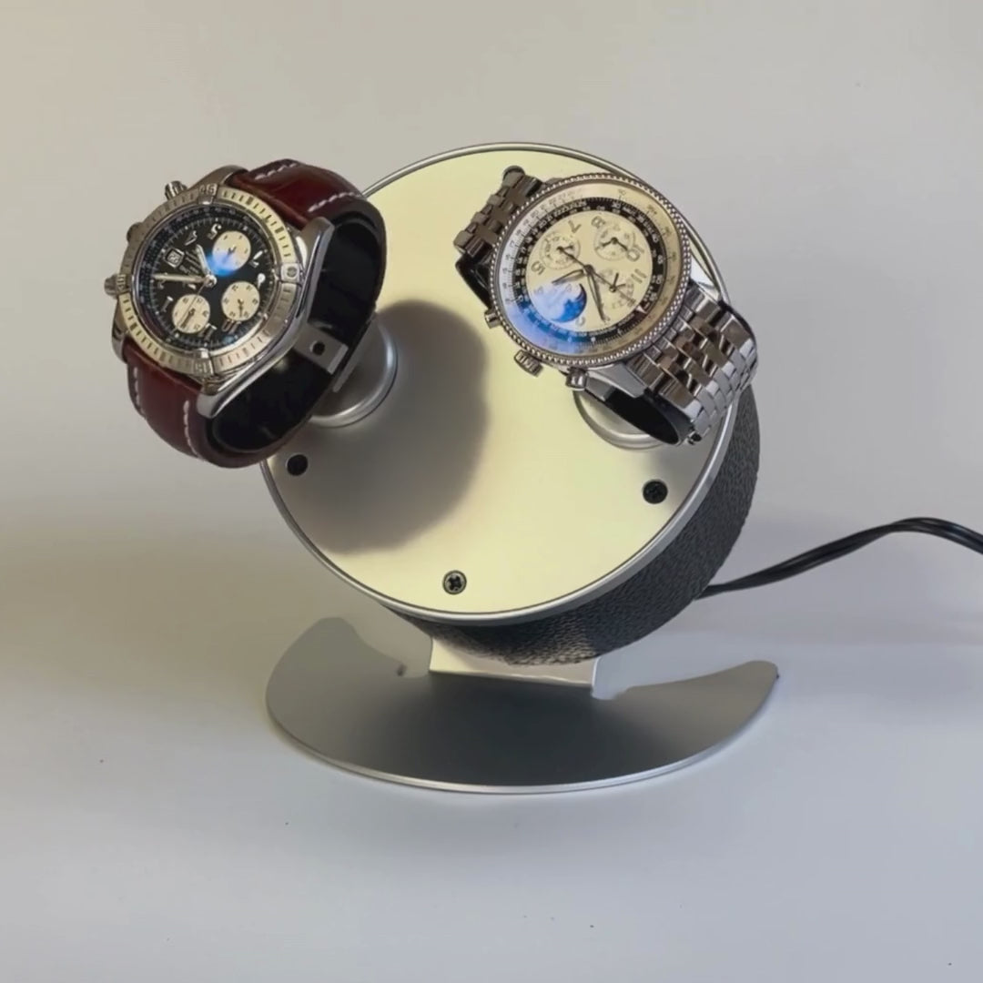 時計ワインダー／直接引渡希望(郵送応相談) 高級日本製ワインディングマシーン 時計2本巻き｜ハンドメイド